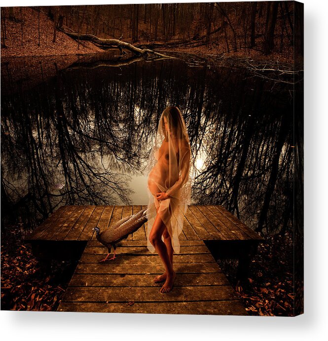 Nude Acrylic Print featuring the photograph Sian Waits by Mark Gomez