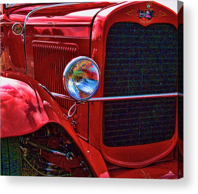  Red Framed Prints Acrylic Print featuring the photograph Bad Dog by Ron Roberts