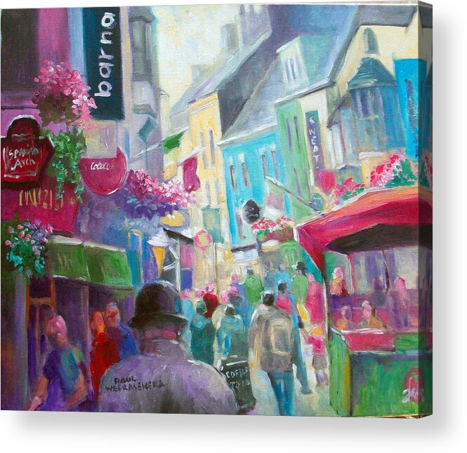 Galway Acrylic Print featuring the painting Galway Ireland #1 by Paul Weerasekera