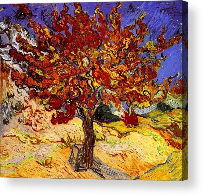 Vincent Van Gogh Acrylic Print featuring the painting Mulberry Tree #1 by Vincent Van Gogh