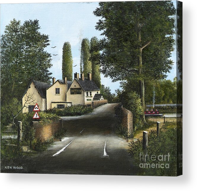 England Acrylic Print featuring the painting The Navigation Inn, Kingswinford - England by Ken Wood