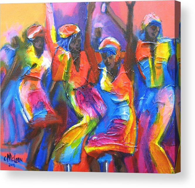 Carnival Acrylic Print featuring the painting Carnival Jump Up #2 by Cynthia McLean