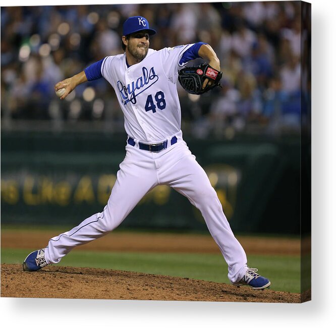 Ninth Inning Acrylic Print featuring the photograph New York Yankees V Kansas City Royals #4 by Ed Zurga