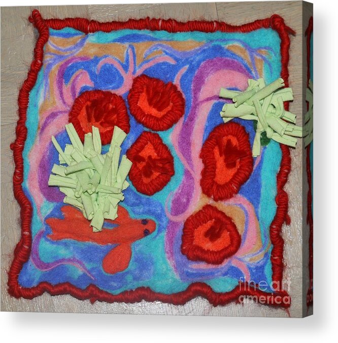 Pond Acrylic Print featuring the painting A Small Dose of Sanity by Heather Hennick