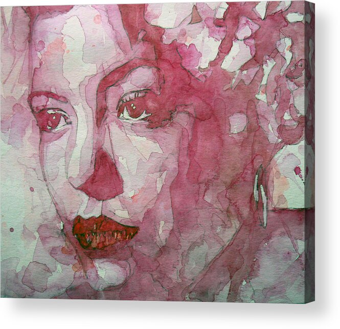 Billie Holiday Acrylic Print featuring the painting All Of Me by Paul Lovering