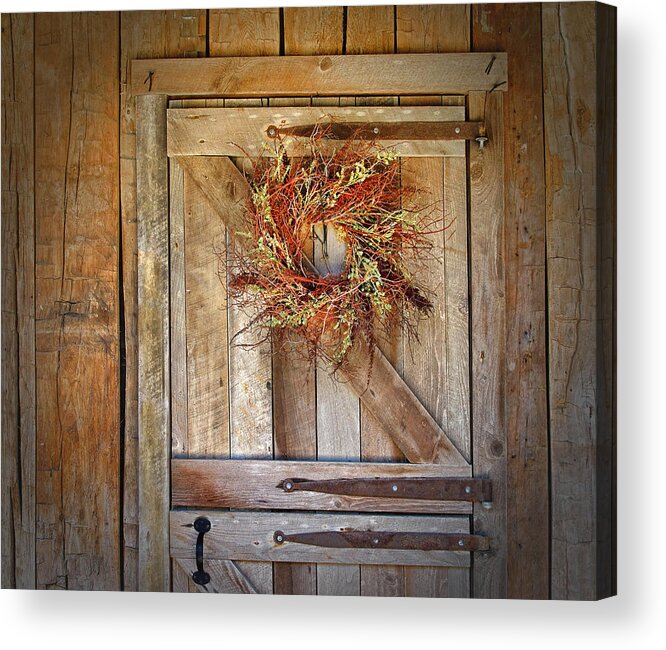 Wreath Acrylic Print featuring the photograph Colonial Wreath by Dave Mills