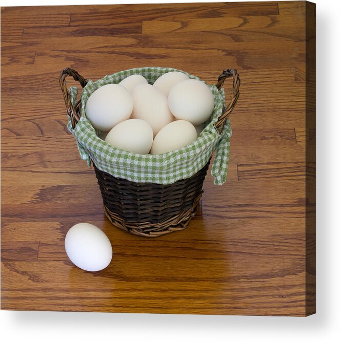 Egg Acrylic Print featuring the photograph Don't Put All Your Eggs In One Basket by Kim Hojnacki