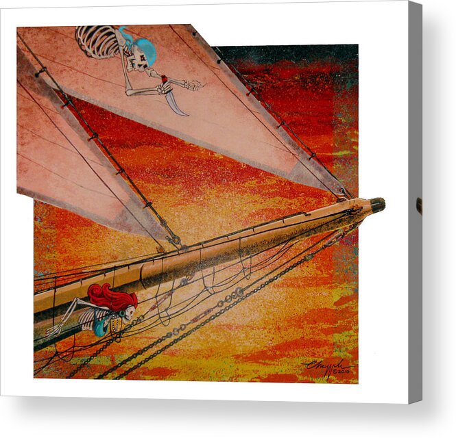 Pirates Acrylic Print featuring the painting Empty Dreams by David Chapple