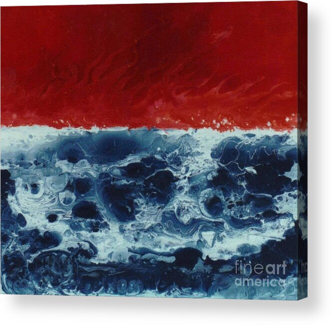 Painting Acrylic Print featuring the painting Fire and Water by David Neace CPX