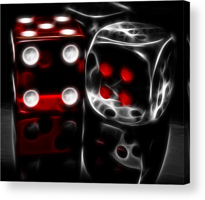 Dice Acrylic Print featuring the photograph Fractalius Dice by Shane Bechler