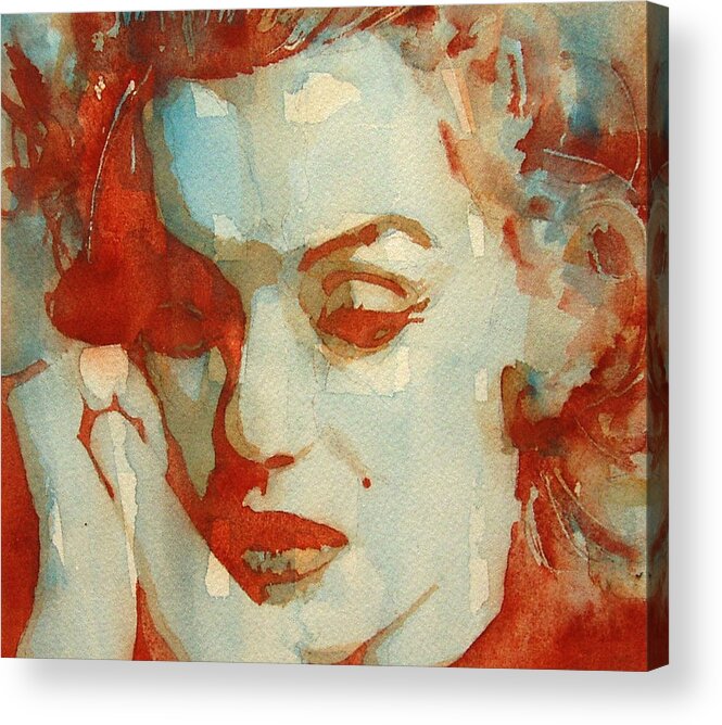 Marilyn Monroe Acrylic Print featuring the painting Fragile by Paul Lovering