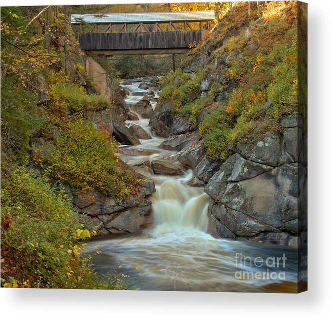 Liberty Gorge Acrylic Print featuring the photograph Franconia Notch Liberty Gorge by Adam Jewell