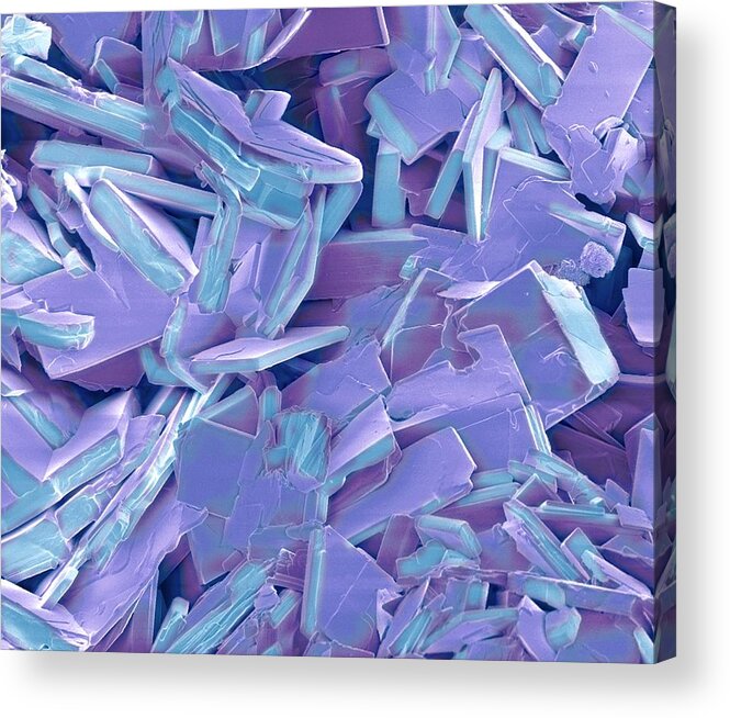 Gallstone Acrylic Print featuring the photograph Gallstone Crystals by Steve Gschmeissner