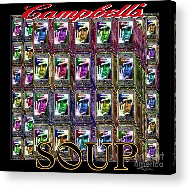 Campbells Soup Acrylic Print featuring the painting Generation Blu - The New Campbell Soup by Reggie Duffie