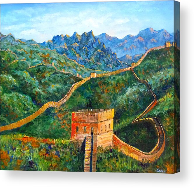 Great Wall Acrylic Print featuring the painting Great Wall by Lou Ann Bagnall