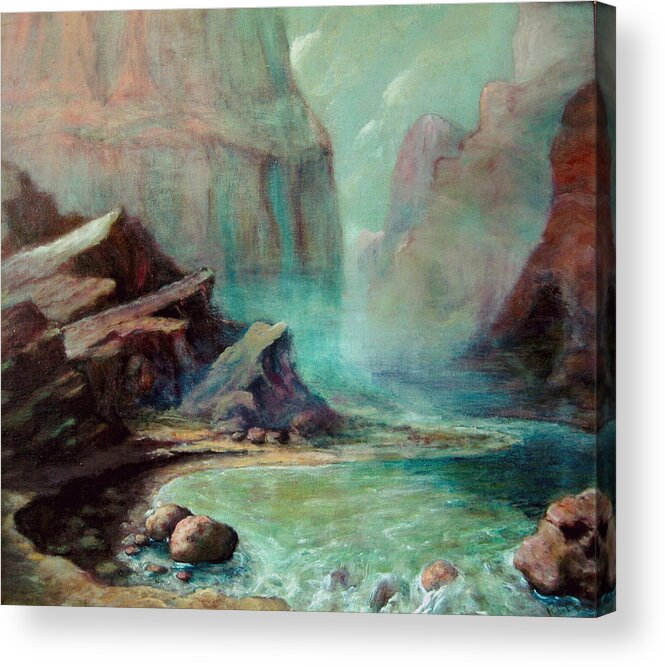  Acrylic Print featuring the painting Green River by Kitty Meekins