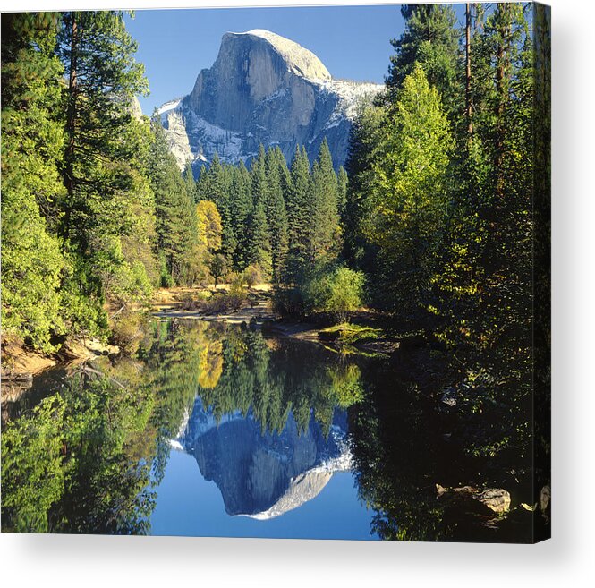 Halfdome Acrylic Print featuring the photograph 2M6708-Half Dome Reflect by Ed Cooper Photography