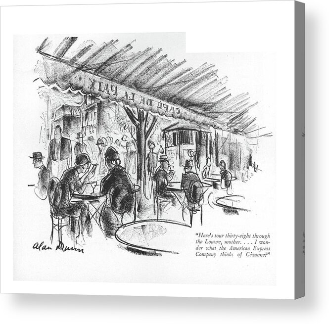 102085 Adu Alan Dunn Acrylic Print featuring the drawing Tour ThirtyEight Through The Louvre by Alan Dunn