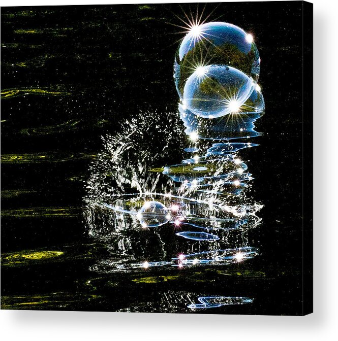 Bubble Scapes Acrylic Print featuring the photograph In the moment by Terry Cosgrave