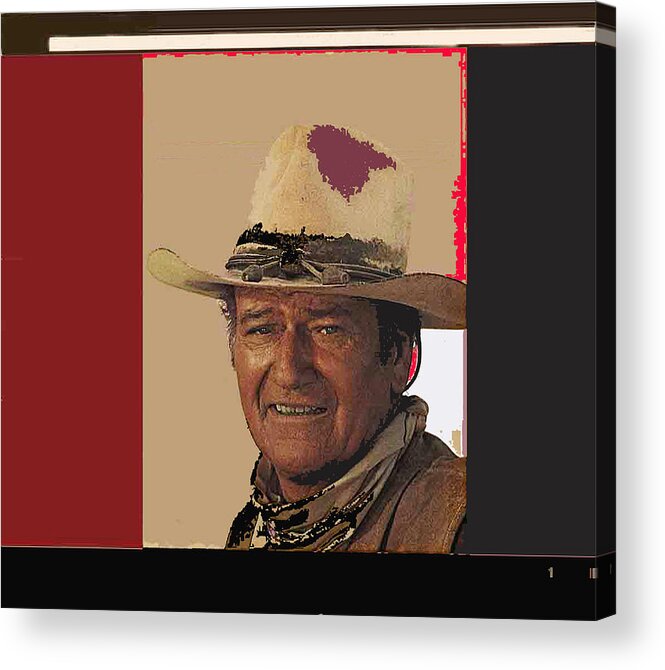 John Wayne Publicity Photo The Alamo Acrylic Print featuring the photograph John Wayne publicity photo c.1965-2013 by David Lee Guss