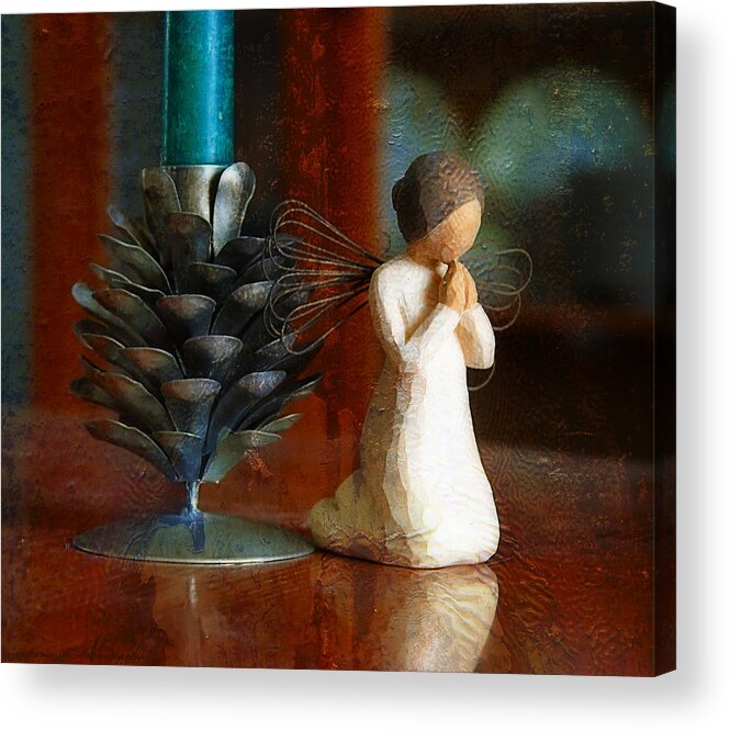 Still Life Acrylic Print featuring the photograph Let Us Pray by Joan Bertucci