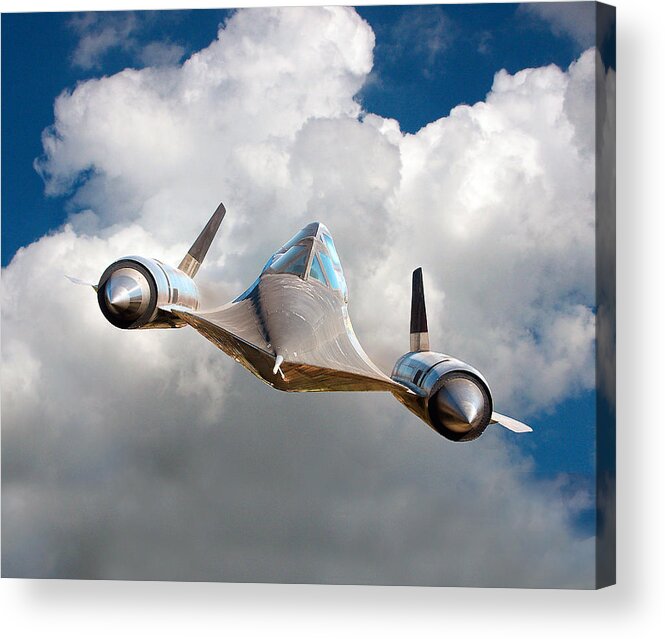 Creative Acrylic Print featuring the digital art Lockheed Blackbird A12 Trainer by David Murphy
