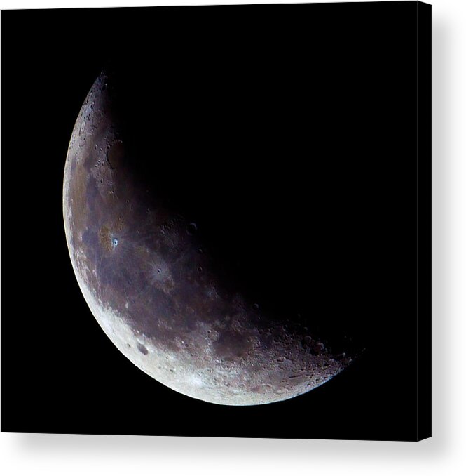 Half Moon Acrylic Print featuring the photograph Moon Sliver by Todd Ryburn