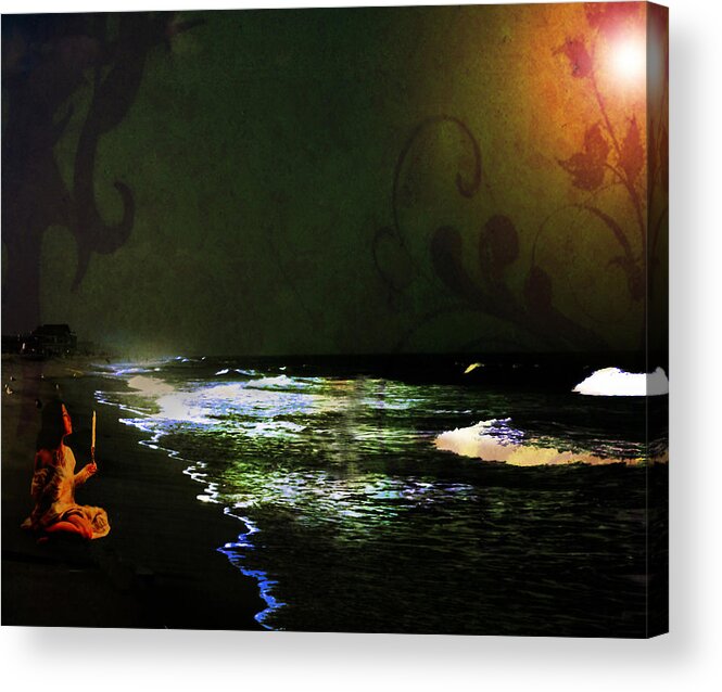 Hope In The Darkness Acrylic Print featuring the digital art Hope in the Darkness by Femina Photo Art By Maggie