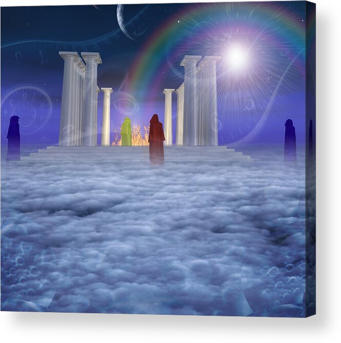 Temple Acrylic Print featuring the digital art Mystic Temple by Bruce Rolff