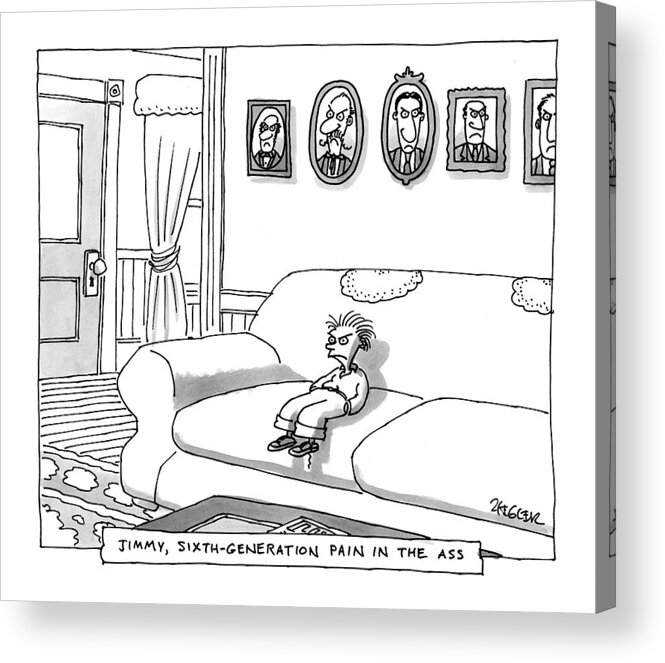 Psychology Acrylic Print featuring the drawing New Yorker June 16th, 1997 by Jack Ziegler