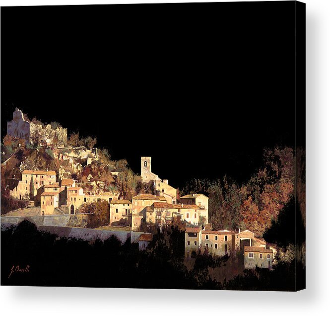 Landscape Acrylic Print featuring the painting Paesaggio Scuro by Guido Borelli