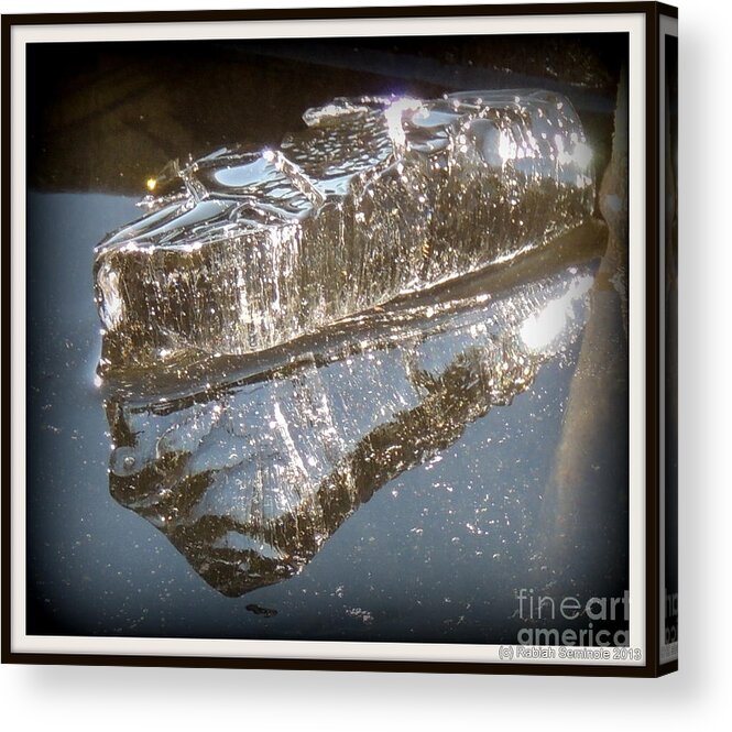 Reflection Acrylic Print featuring the photograph Reflection in Ice by Rabiah Seminole