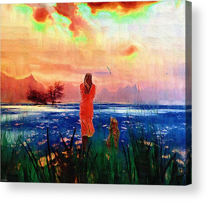 Landscape Acrylic Print featuring the painting Remembering A Past Farewell. by Tyler Robbins