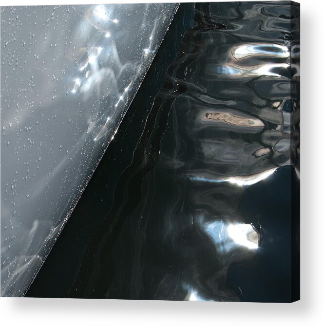 Sailboat Acrylic Print featuring the photograph Sailboat Hull - Abstract by Jani Freimann