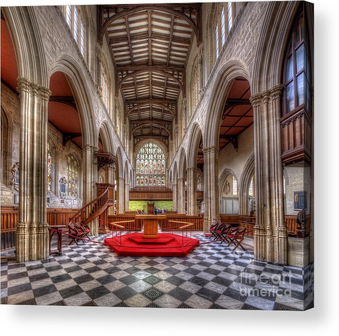 Oxford Acrylic Print featuring the photograph St Mary The Virgin Church - Nave by Yhun Suarez