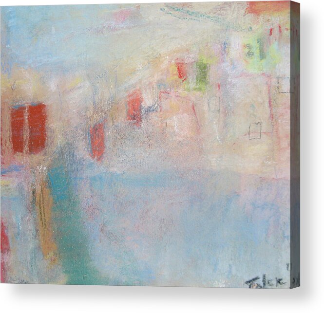 Abstract Acrylic Print featuring the painting Taos Pueblo in Abstract by Studio Tolere