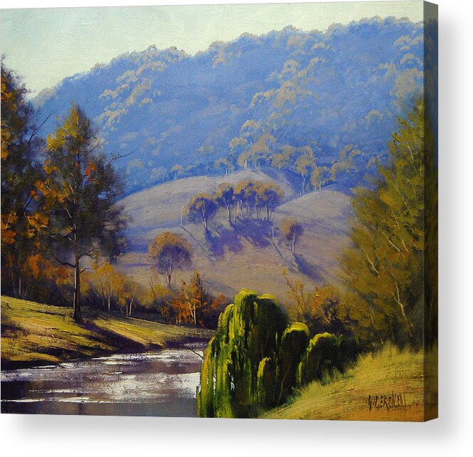 River Acrylic Print featuring the painting The Coxs river by Graham Gercken