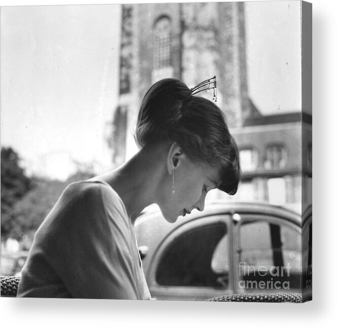 Torun Acrylic Print featuring the photograph Torun Bulow-hube In Antibes 1962 by Marianne Hederstrom Greenwood