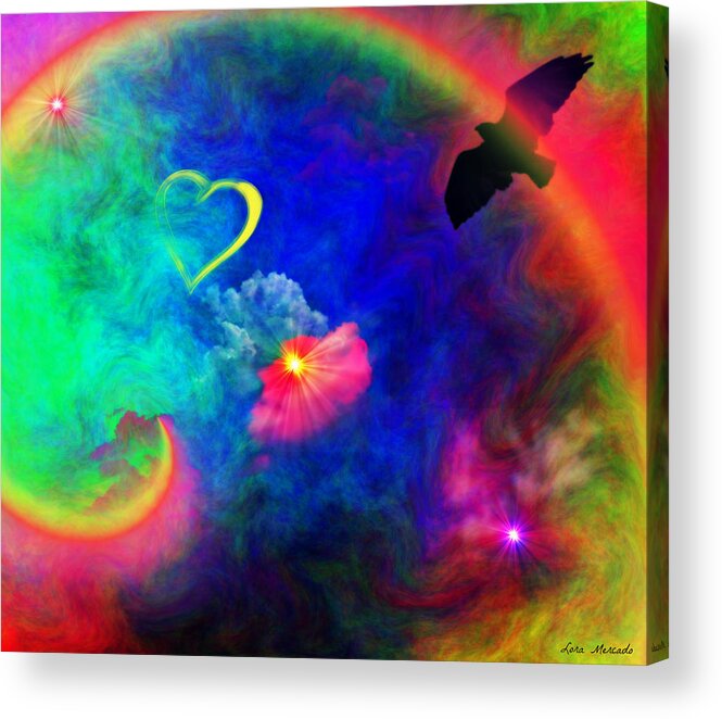 Rainbow Acrylic Print featuring the digital art Truth by Lora Mercado