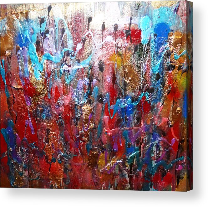 Abstract Acrylic Print featuring the painting walk In Love by Yael VanGruber