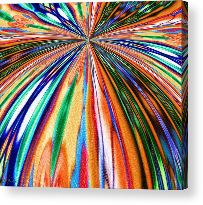 Begin Acrylic Print featuring the digital art Where It All Began Abstract by Alec Drake