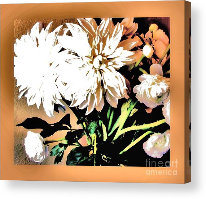 Photo Acrylic Print featuring the photograph Dahlias Abstract by Marsha Heiken