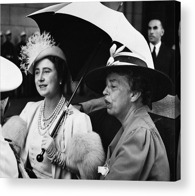 1930s Acrylic Print featuring the photograph Fdr Presidency. British Queen Elizabeth by Everett