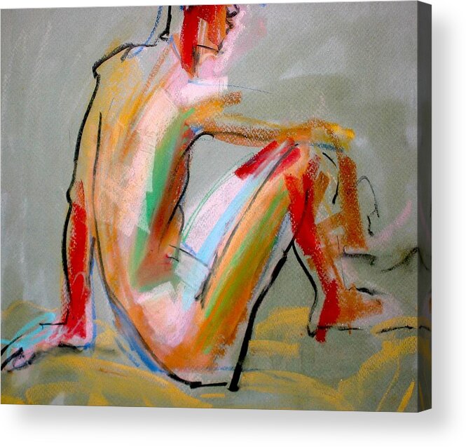 Drawings Acrylic Print featuring the painting Life Drawing Eleven by Les Leffingwell