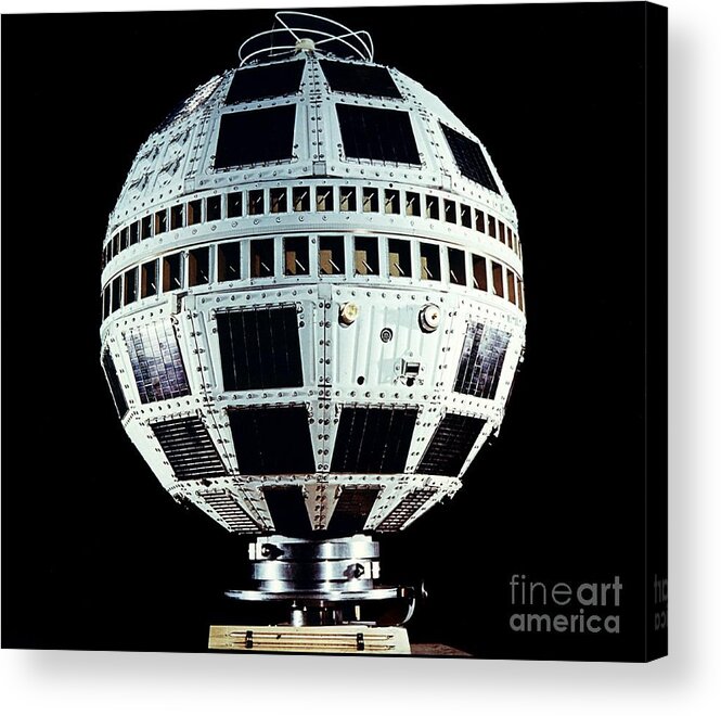 Communication Acrylic Print featuring the photograph Telstar 1 Before Launch by Alcatel-Lucent/Bell Labs