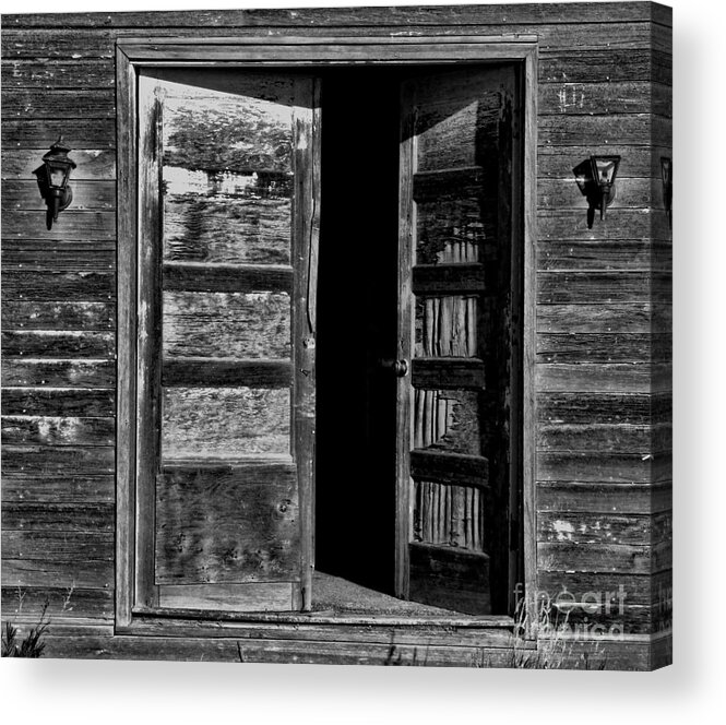 Black And White Acrylic Print featuring the photograph to Dare by Edward R Wisell