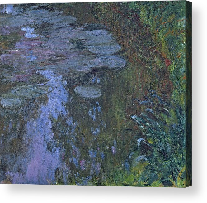 French Acrylic Print featuring the painting Nympheas by Claude Monet