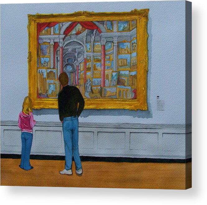 Museum Acrylic Print featuring the painting Counting Pannini by Lynn Babineau