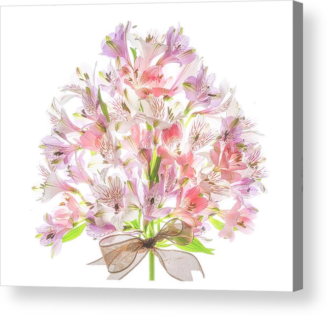 Alstromeria Acrylic Print featuring the photograph A bouquet for Mother's day. by Usha Peddamatham