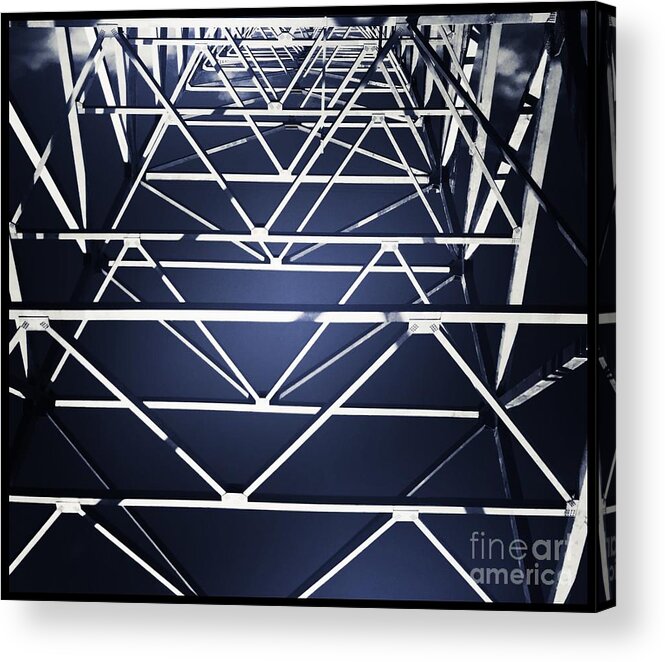 Bridges Acrylic Print featuring the digital art Abstract bridge by Patty Vicknair